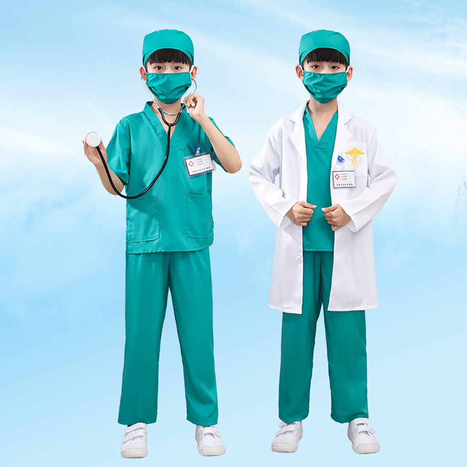 7 Pcs/Pack Kid White Medical U - Medical Lab Coats recension och pris