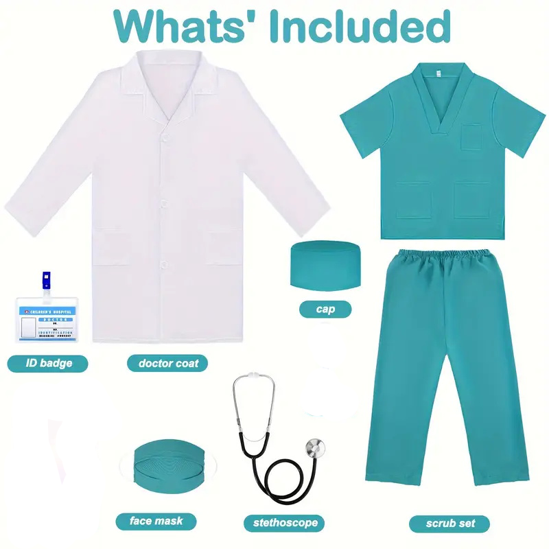 7PCS Kids Doctor Nurse Cosplay - Medical Lab Coats recension och pris