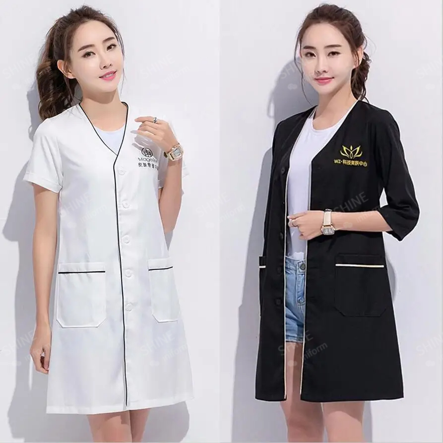 beauty uniform beautician Cust - Medical Lab Coats recension och pris